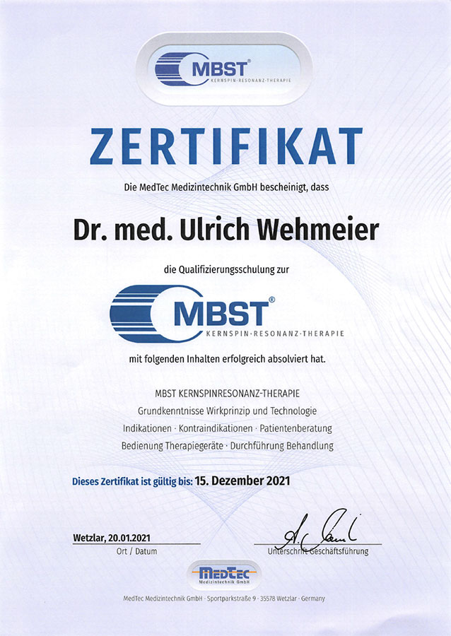 MBST Zertifikat