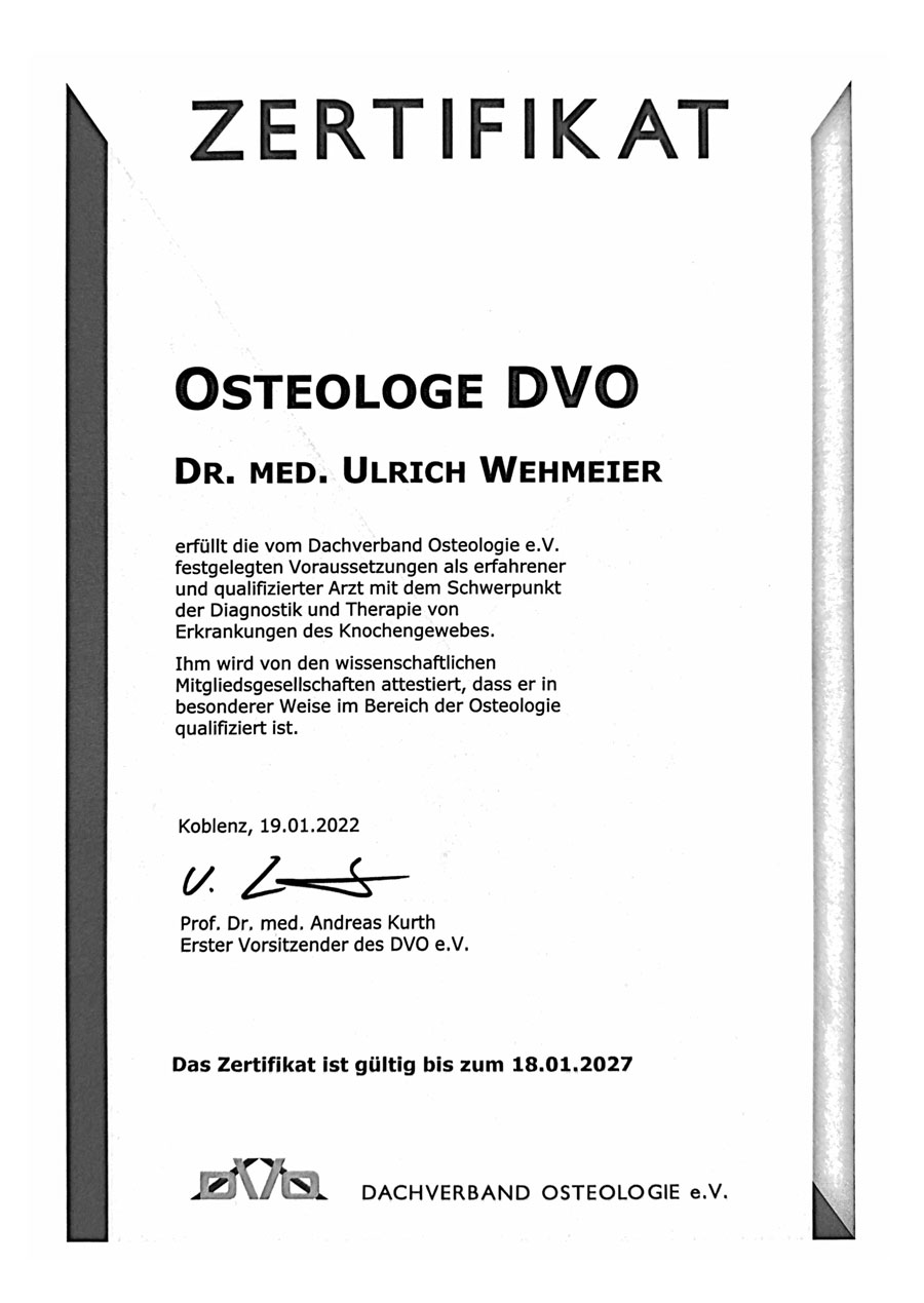 Osteologie Zertifikat